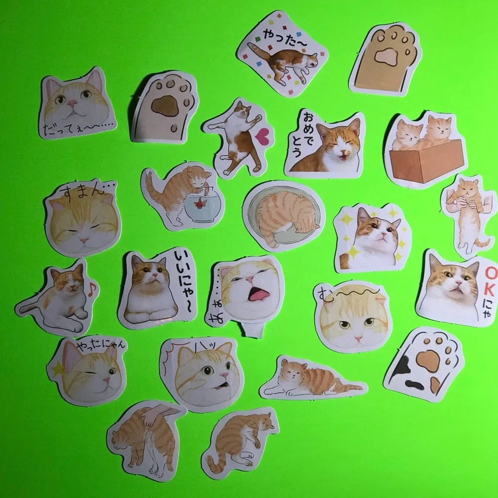 Cats Kitty Adorable Paper Journal Planner Scrapbooking Stickers